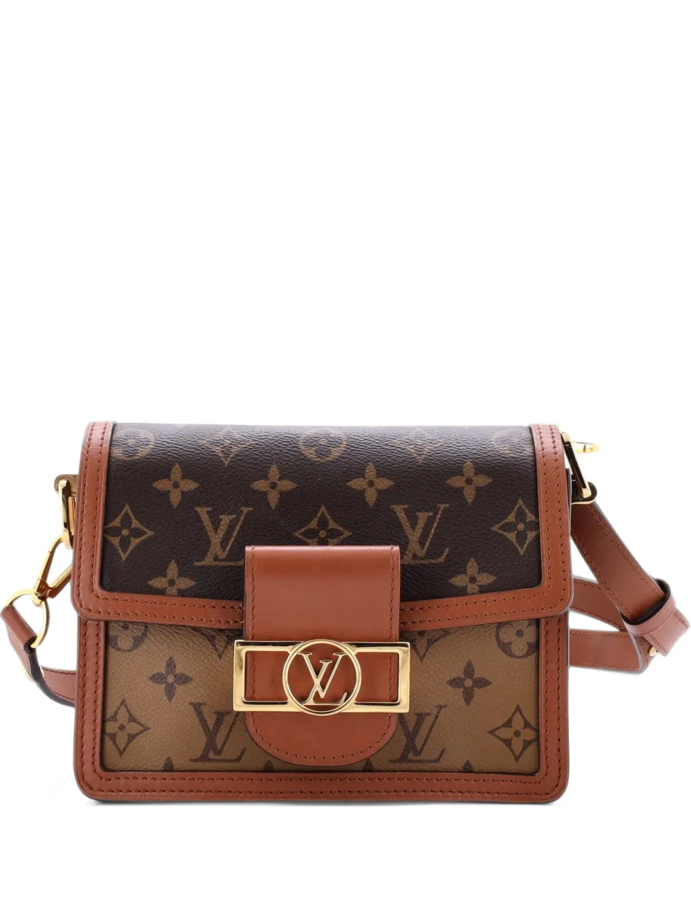 Louis Vuitton Pre-Owned Dauphine Shoulder Bag Reverse Monogram Canvas Mini crossbody bag - Brown