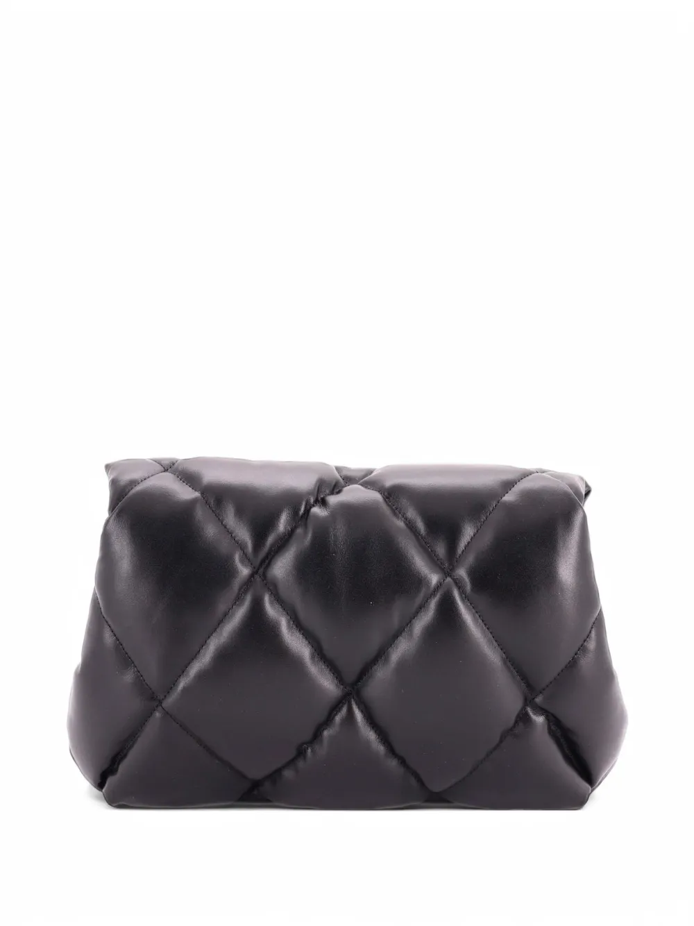 Balenciaga Pre-Owned Mittelgroße Touch Puffy Clutch aus Leder mit Steppung - Schwarz