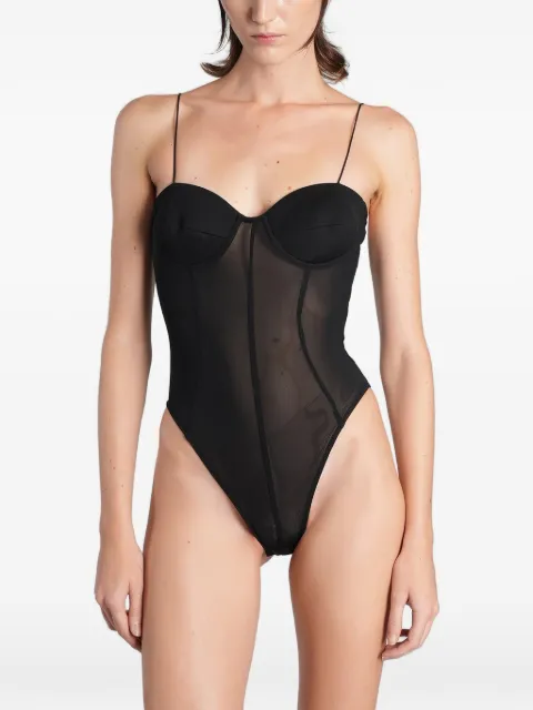 Alex Perry sheer-panelled bodysuit