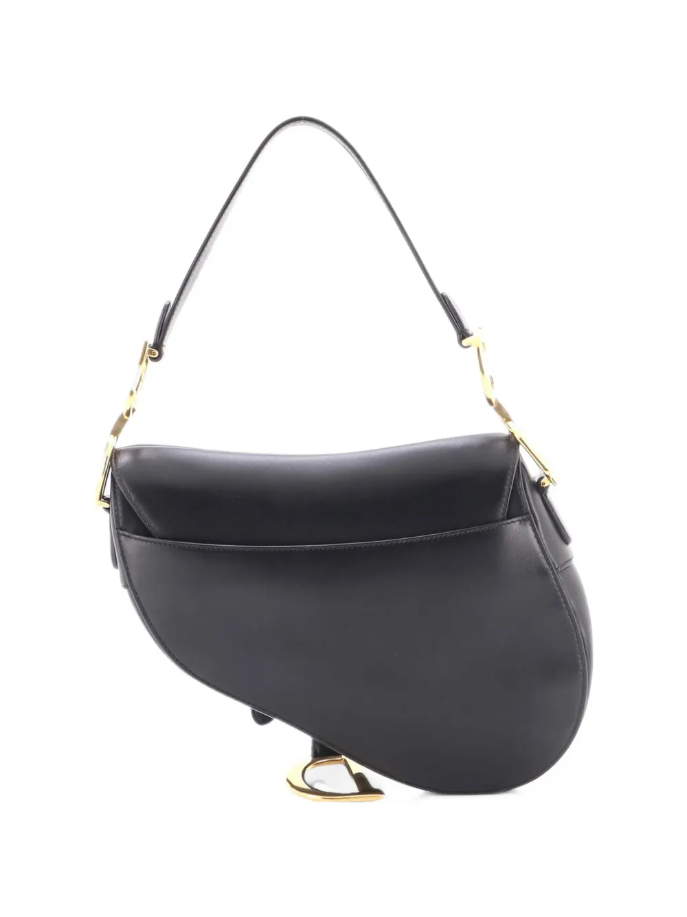 Christian Dior Pre-Owned Saddle Handbag Leather Medium shoulder bag - Black