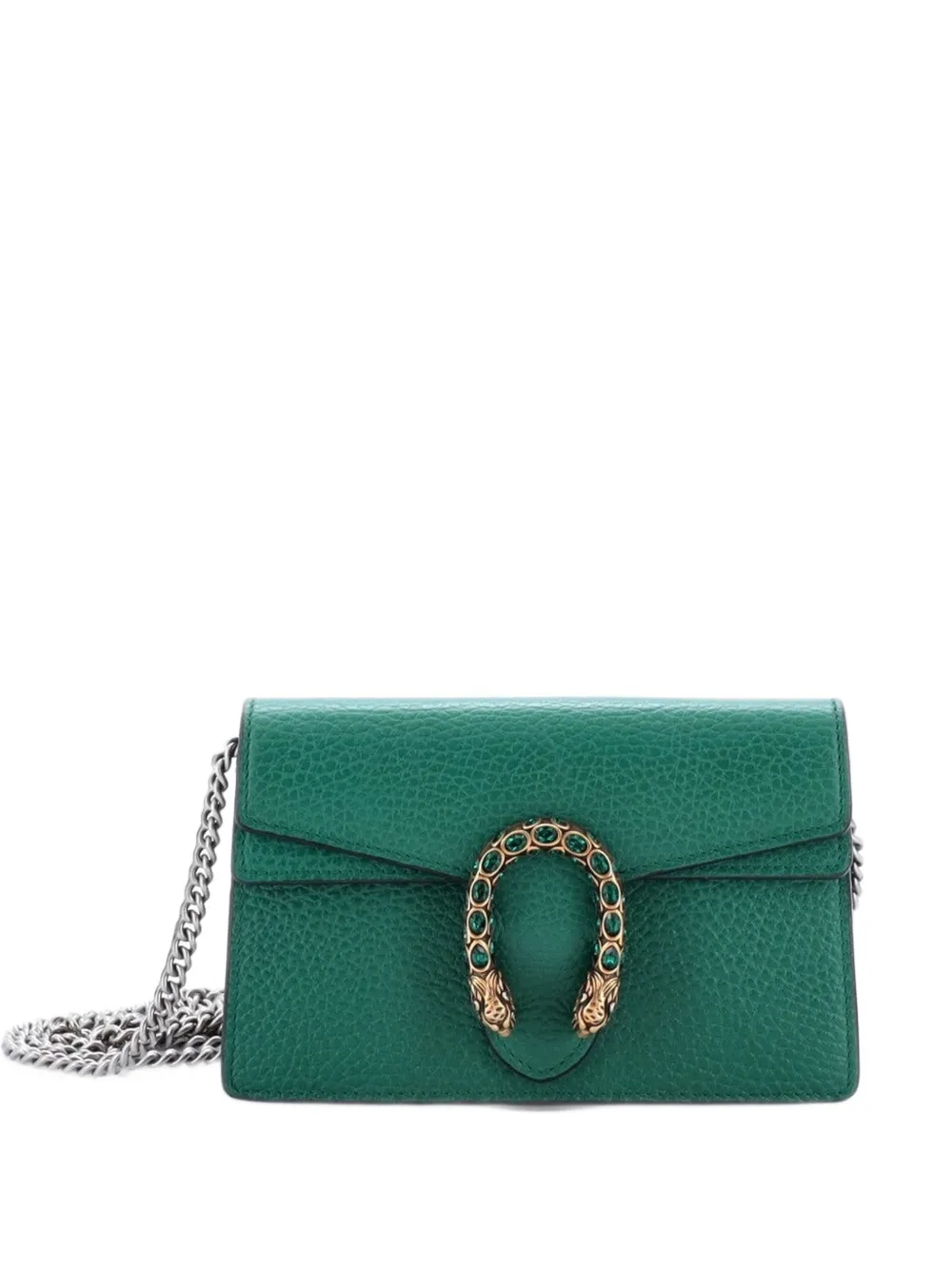 Gucci Pre-Owned Dionysus Bag Leather Super Mini clutch bag - Verde
