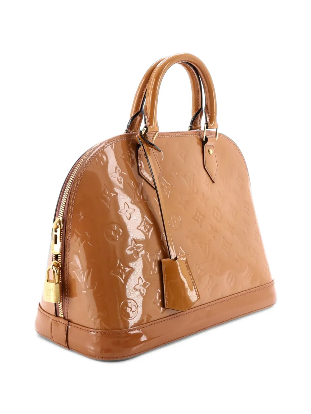 Louis Vuitton Pre-Owned Alma Handbag Monogram Vernis PM satchel - Brown
