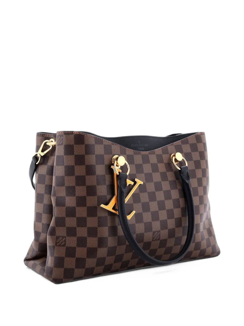 Louis Vuitton Pre-Owned LV Riverside Handbag Damier with Leather tote bag - Black