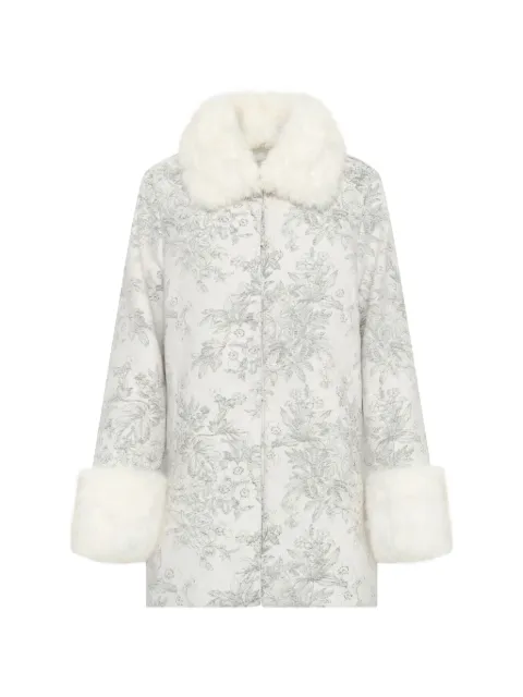 Unreal Fur Troubadour floral-print coat