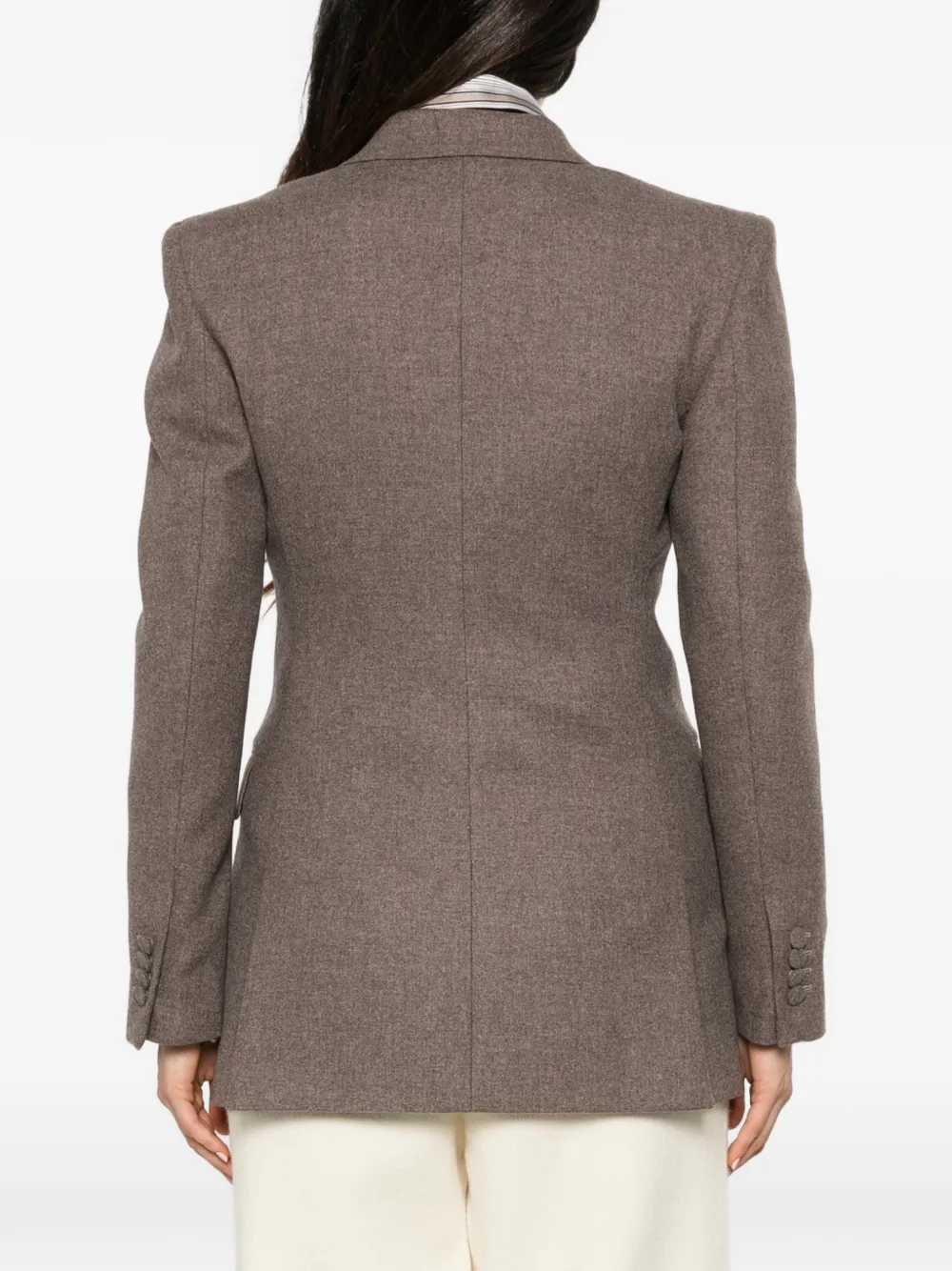 Gabriela Hearst Gavin double-breasted peak-lapel blazer Bruin