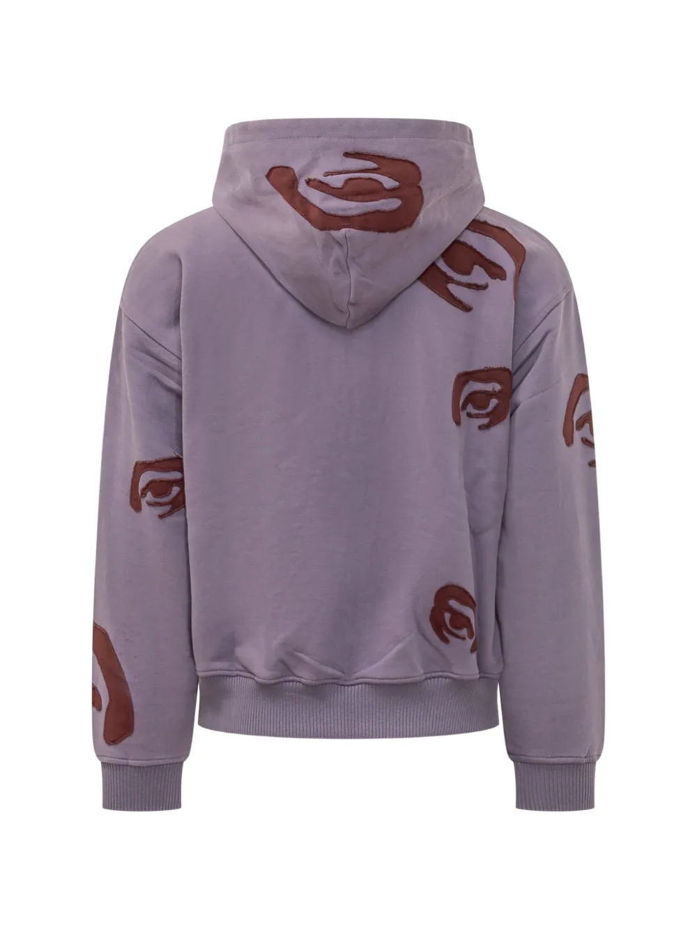 KidSuper eye-patch zip-up hoodie Paars