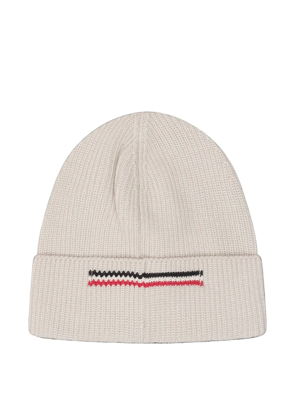 Moncler logo wool beanie Beige