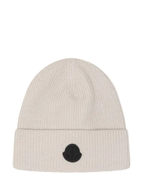 Moncler logo wool beanie