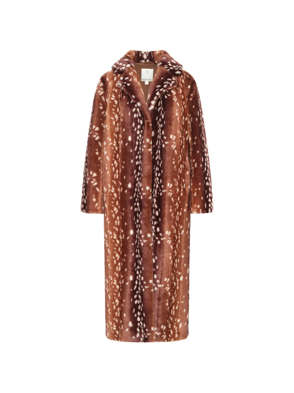 Unreal Fur Cappotto Sami in pelliccia sintetica con stampa cervo - Marrone
