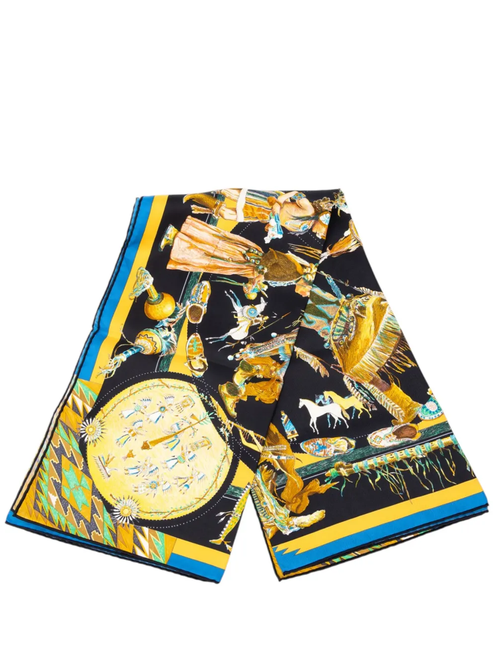 Hermès Pre-Owned 1990-2010 Les Danses Silk Scarf 90 scarves - Schwarz