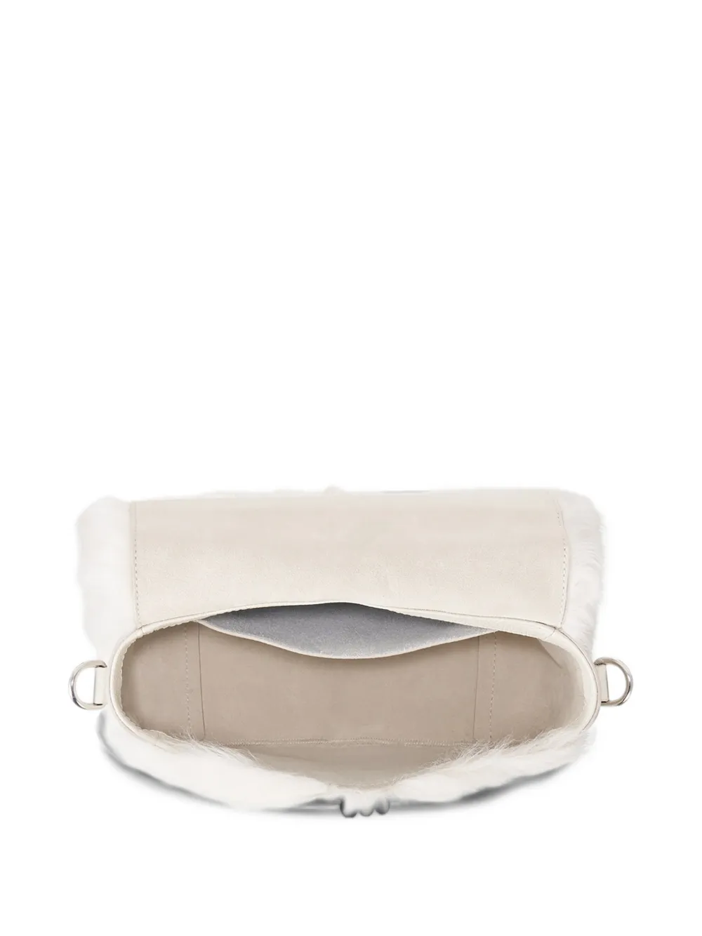 BOGNER Choulex Snow Bar shearling shoulder bag Wit