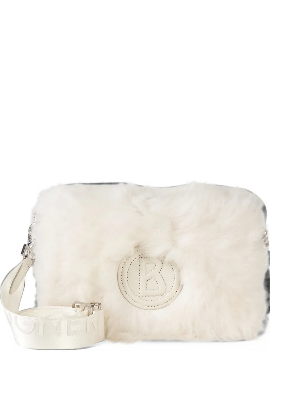 BOGNER Choulex Snow Bar shearling shoulder bag Wit