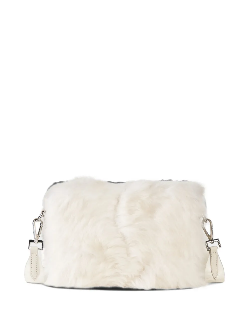 BOGNER Choulex Snow Bar shearling shoulder bag Wit