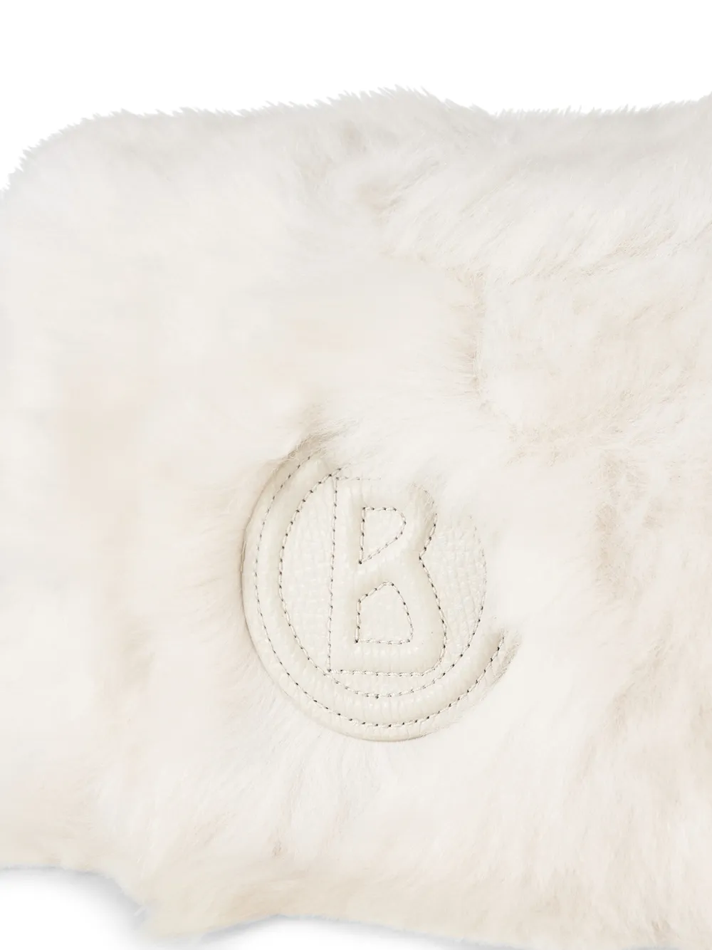 BOGNER Choulex Snow Bar shearling shoulder bag Wit