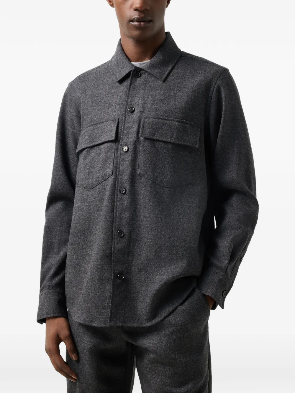 BOGNER Heiko patch-pocket shirt Grijs