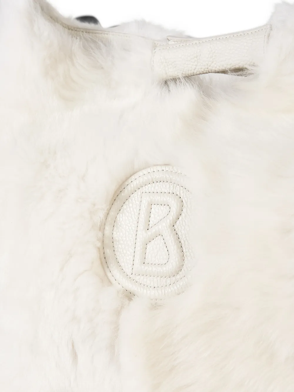 BOGNER Choulex Snow Mable lamb-fur tote bag Wit
