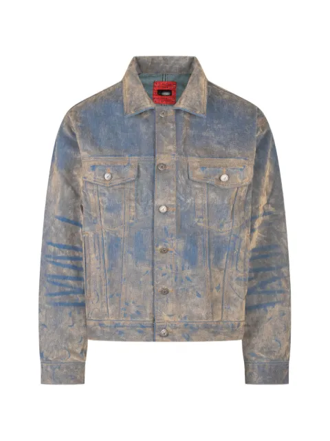 KidSuper floral-print flock denim jacket