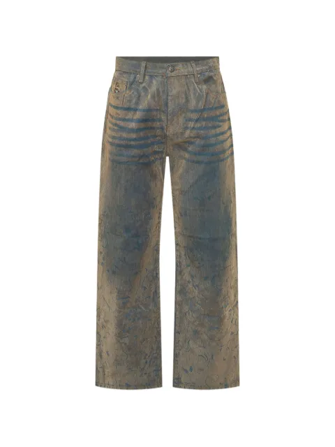 KidSuper face floral-flock jeans