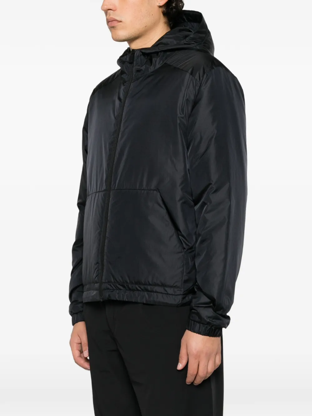 ASPESI hooded zip-up jacket Zwart