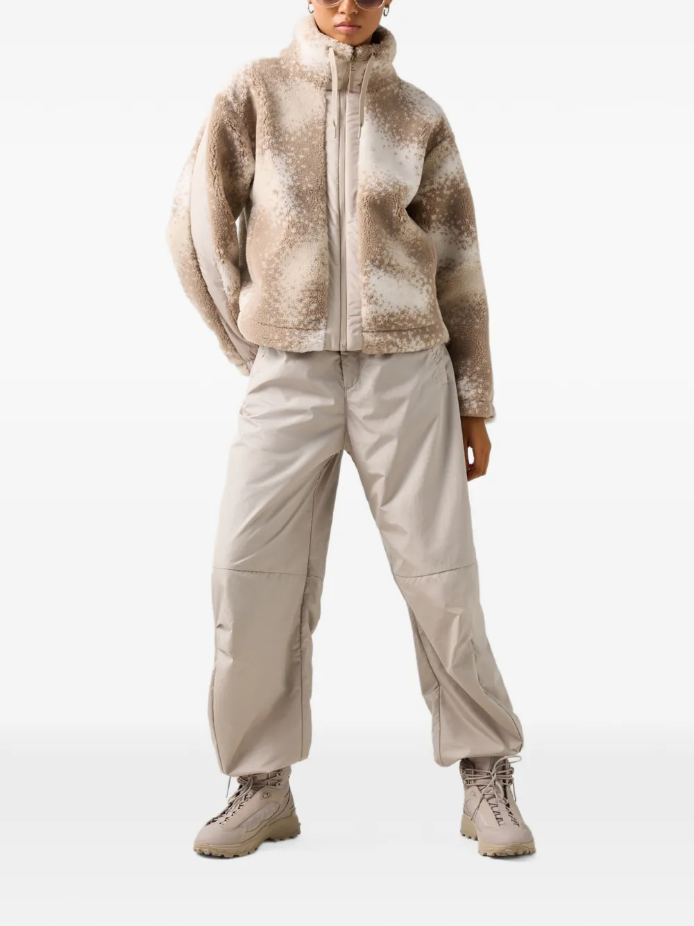 BOGNER FIRE+ICE Ninetta jacquard-design jacket Beige