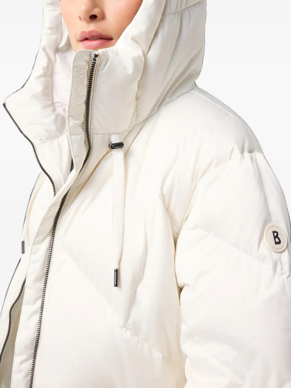 BOGNER Glenda quilted down parka coat Wit