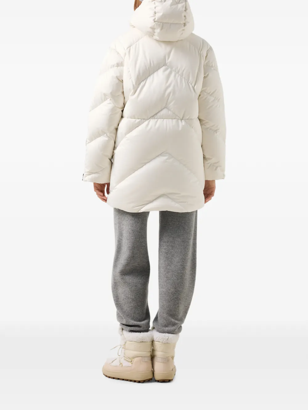 BOGNER Glenda quilted down parka coat Wit