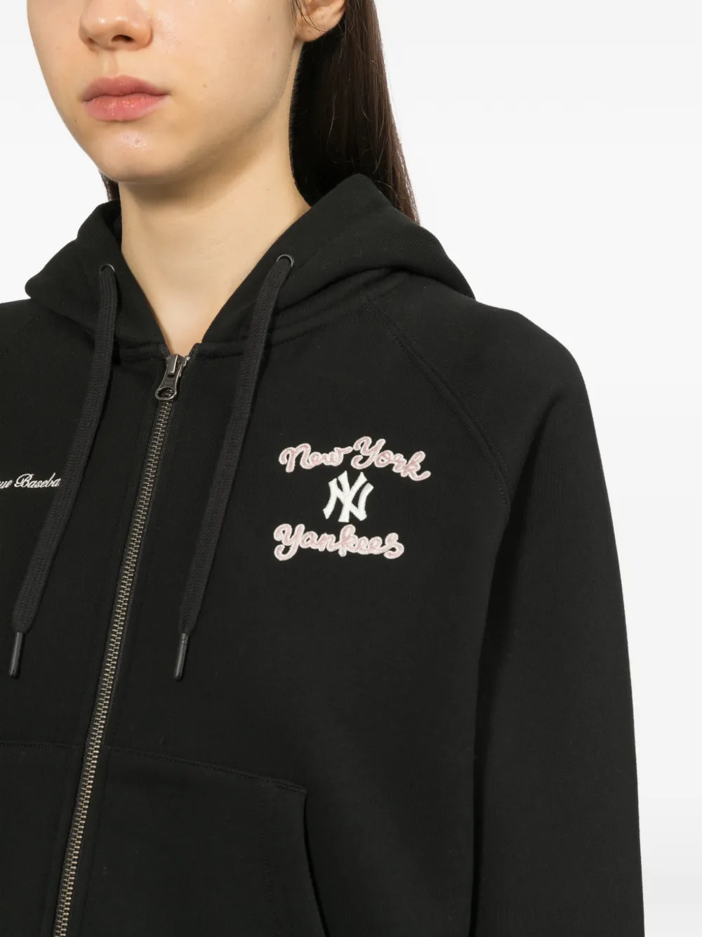 NEW ERA CAP Raglan hoodie met geborduurd logo Zwart