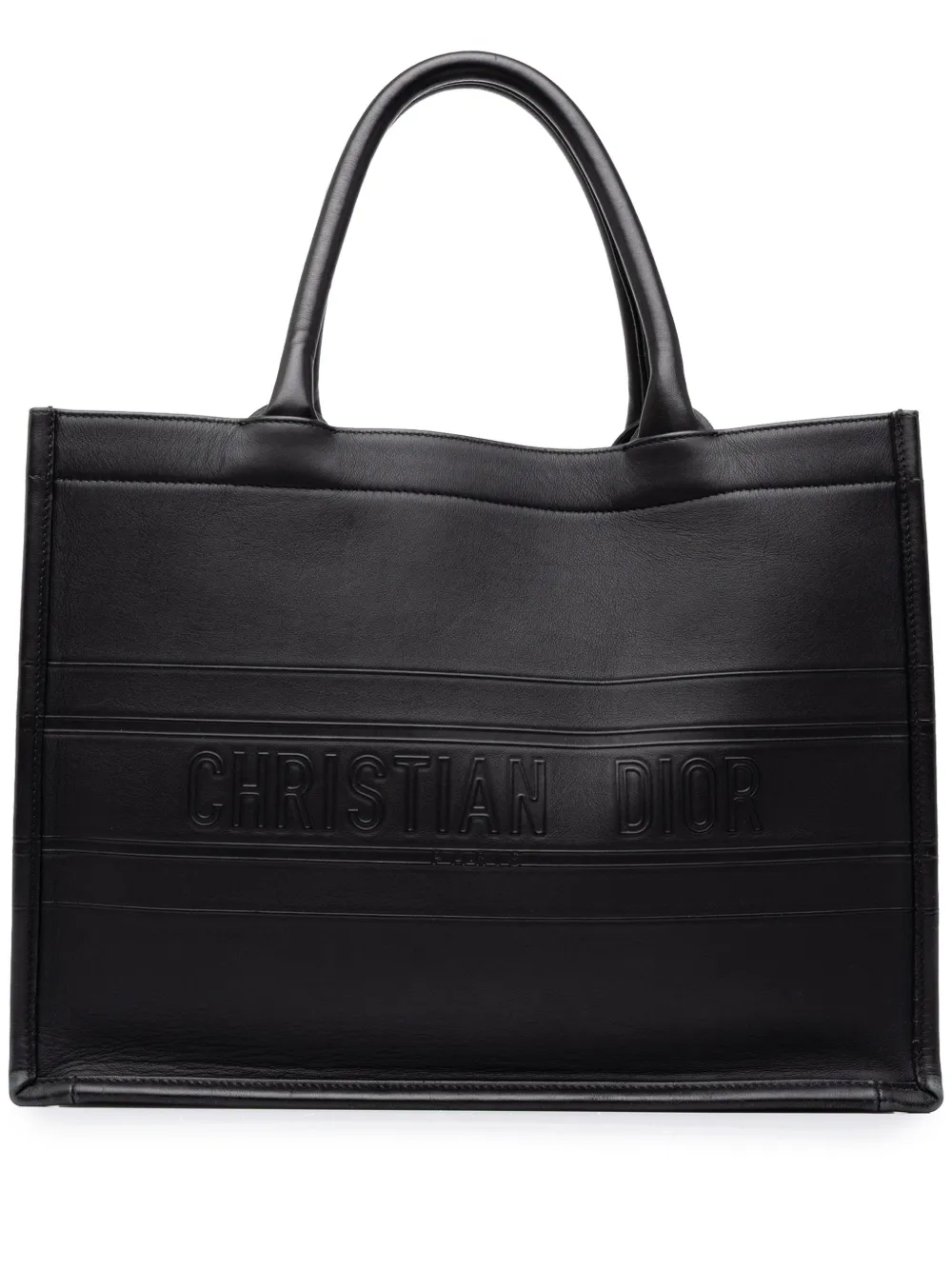 Christian Dior Pre-Owned 2022 Medium Embossed Leather Book tote bag - Schwarz
