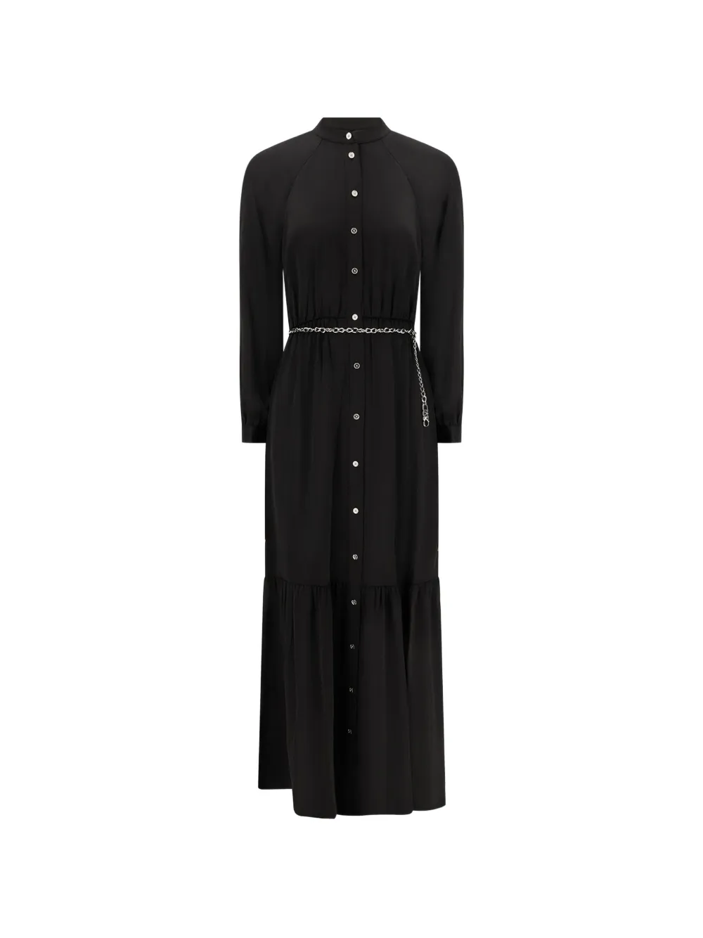 Michael Kors belted satin shirtdress - Nero