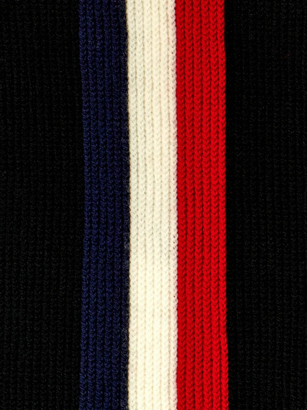 Moncler tricolour wool scarf Zwart