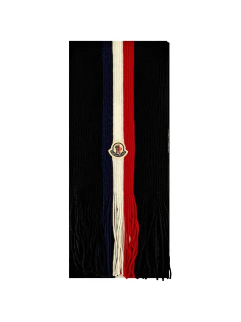 Moncler tricolour wool scarf