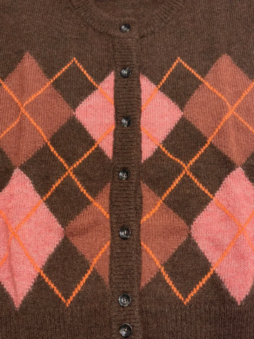 Roberto Collina argyle-knit cardigan Bruin
