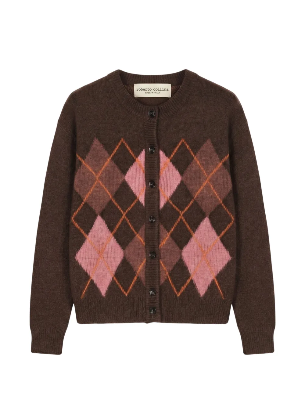 Roberto Collina argyle-knit cardigan Bruin