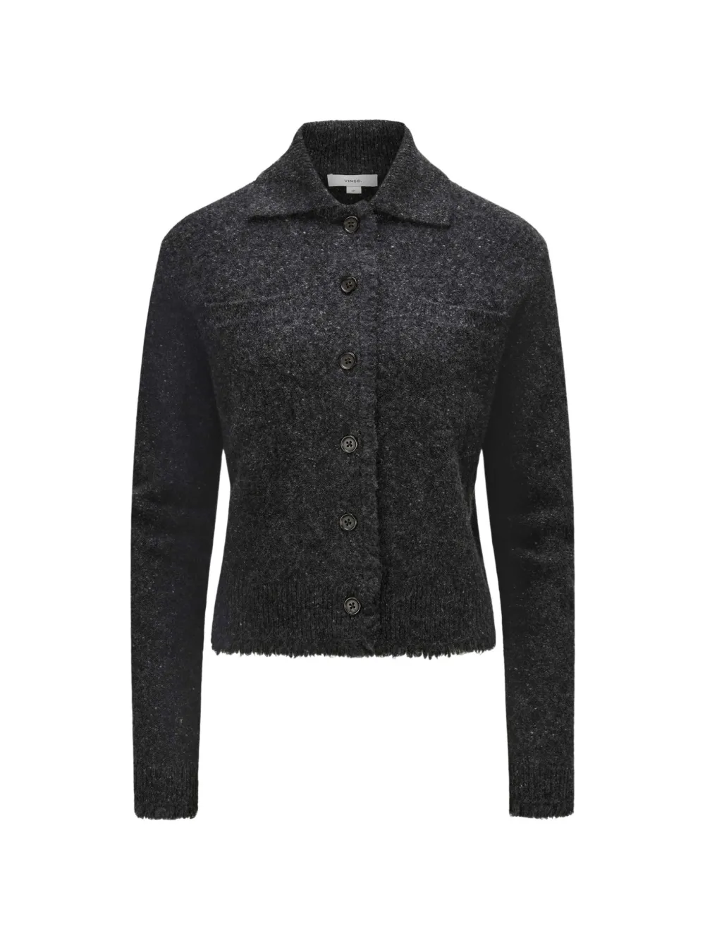Vince fringe-trim button-up cardigan - Grau