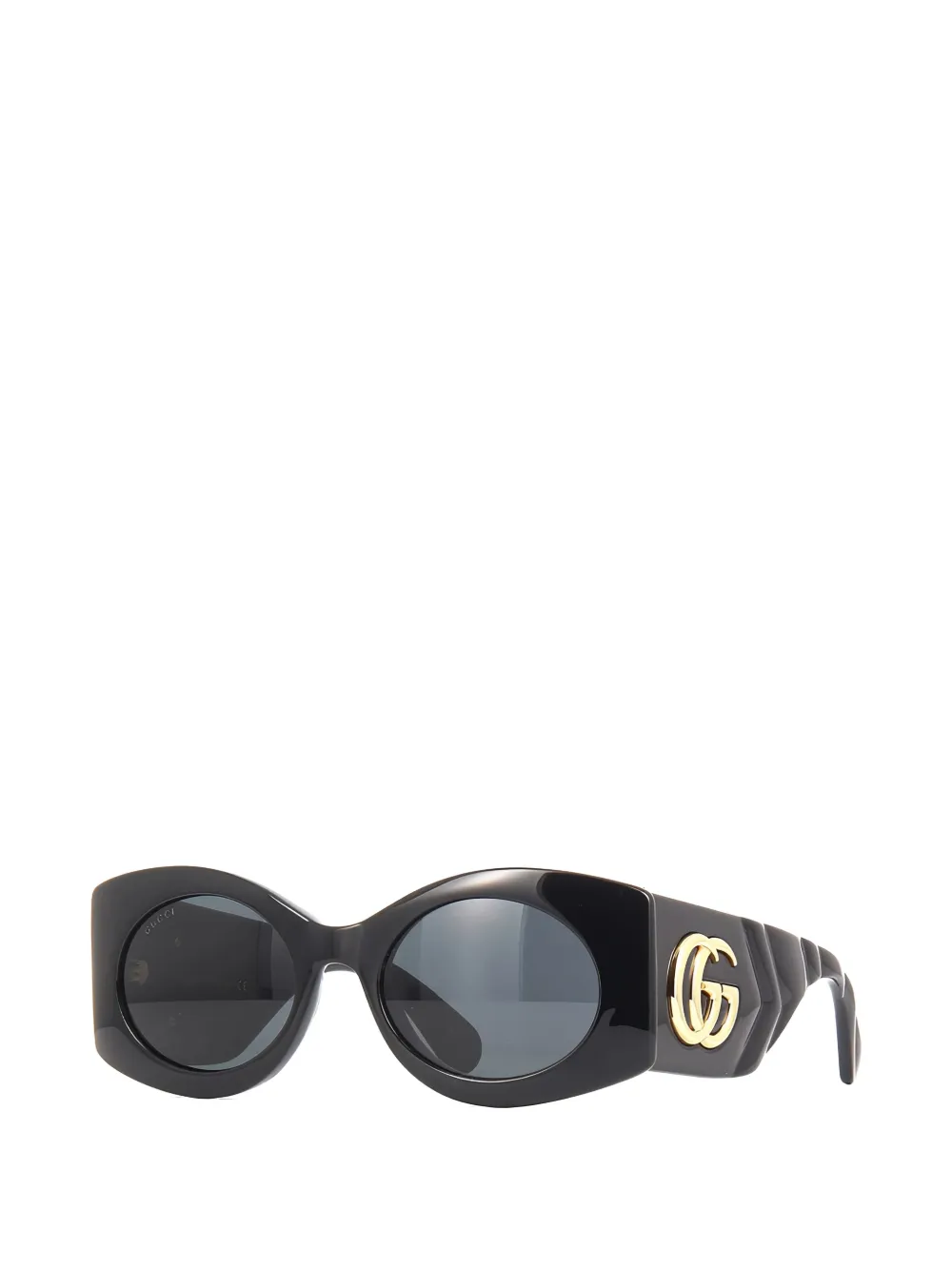 Gucci Eyewear Double G oval-frame sunglasses Zwart