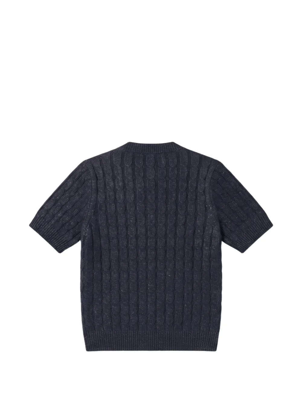 Roberto Collina cable-knit short-sleeve cardigan Zwart