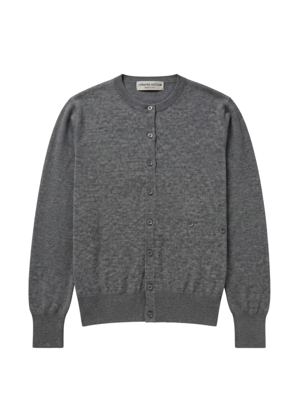 Roberto Collina mélange-effect fine-knit cardigan Grijs