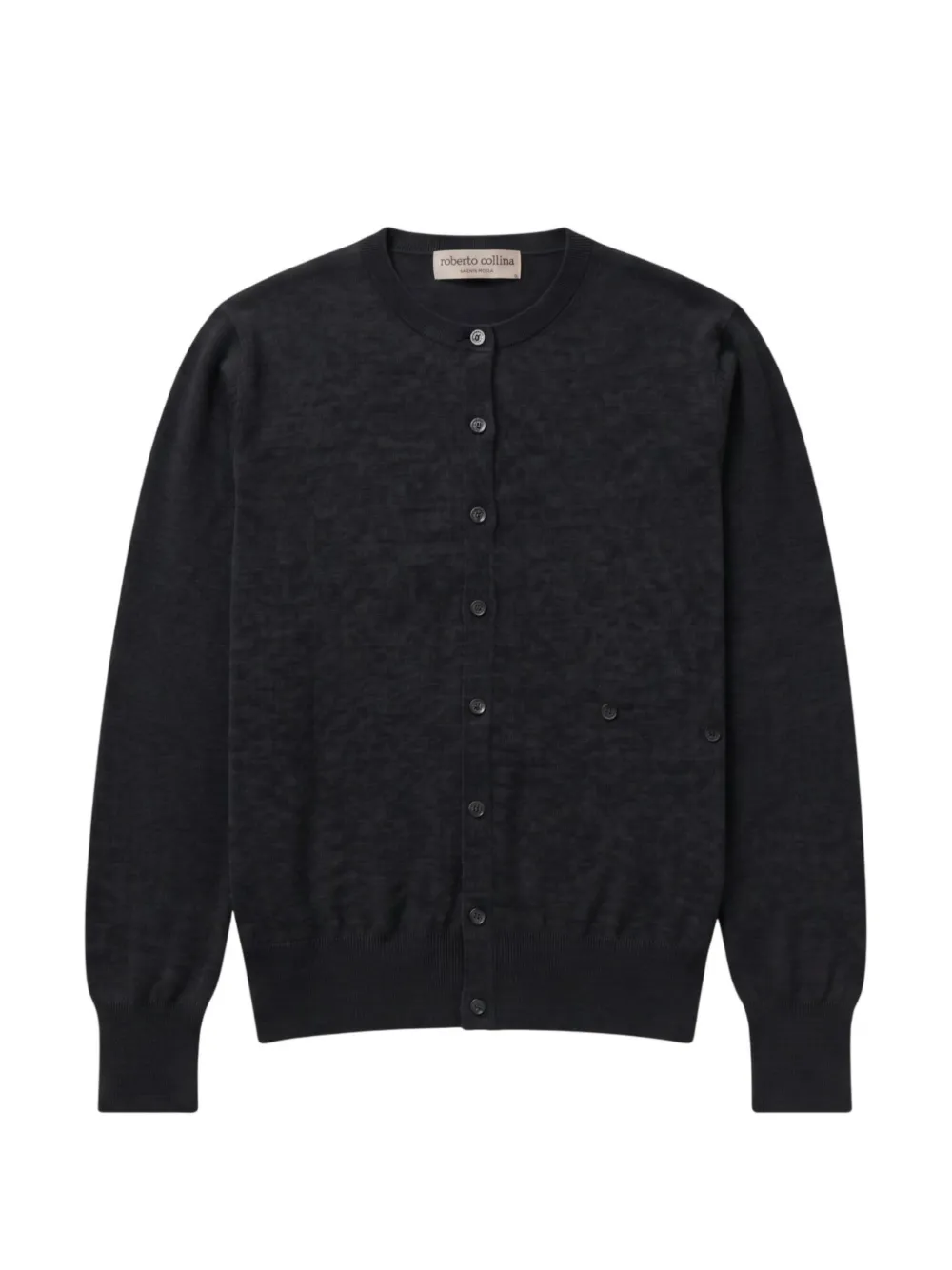 Roberto Collina fine-knit button-up cardigan Zwart