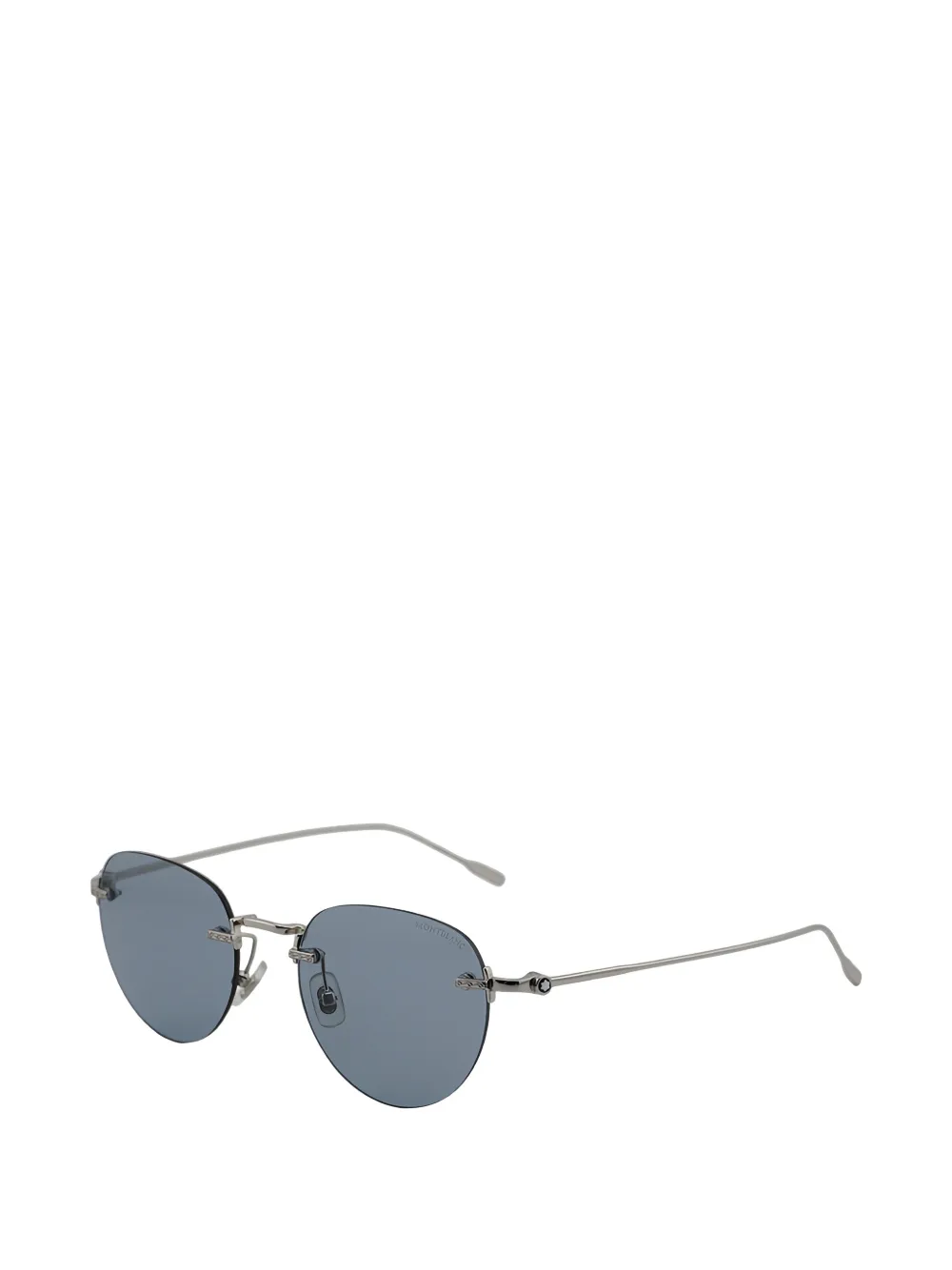 Montblanc square-frame rimless sunglasses Zilver