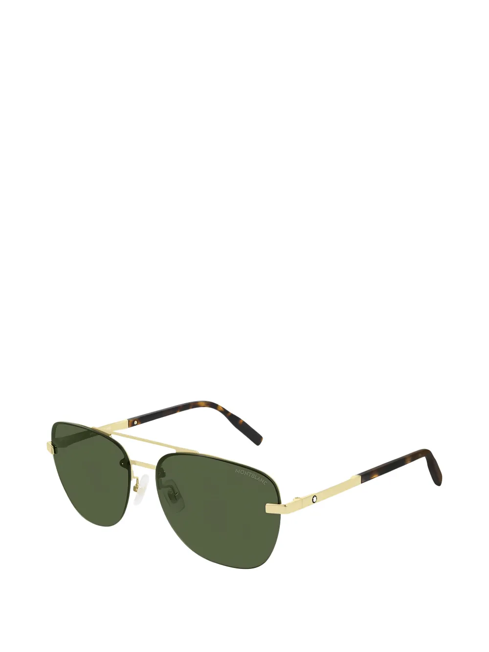 Montblanc semi-rimless pilot-frame sunglasses Goud
