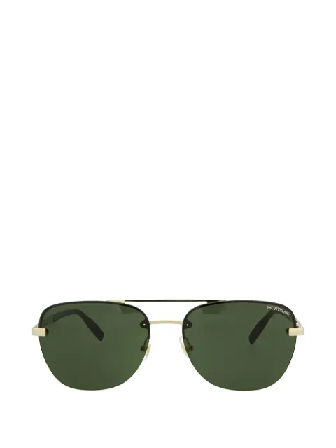 Montblanc semi-rimless pilot-frame sunglasses