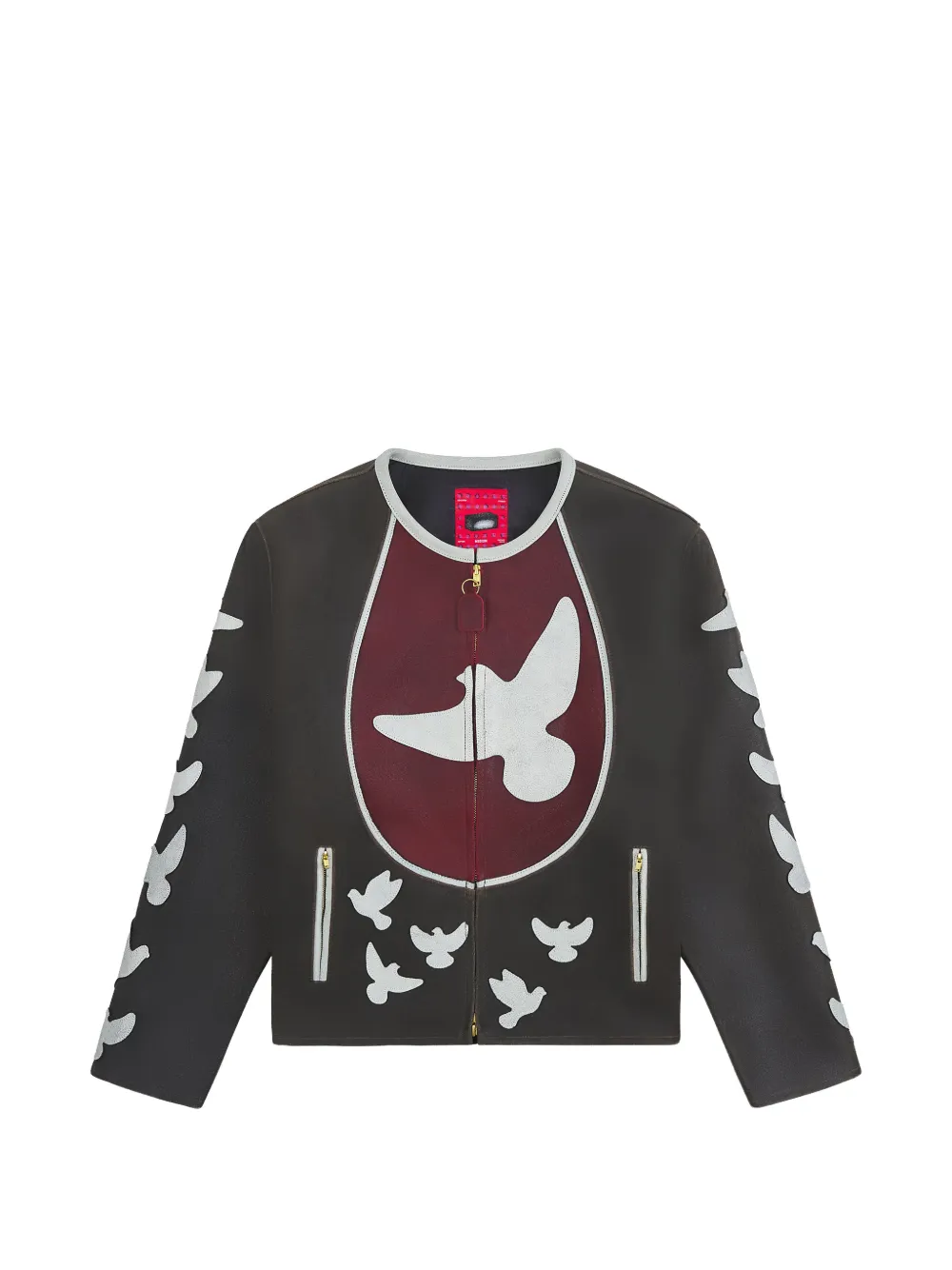 KidSuper Doves leather jacket - Nero