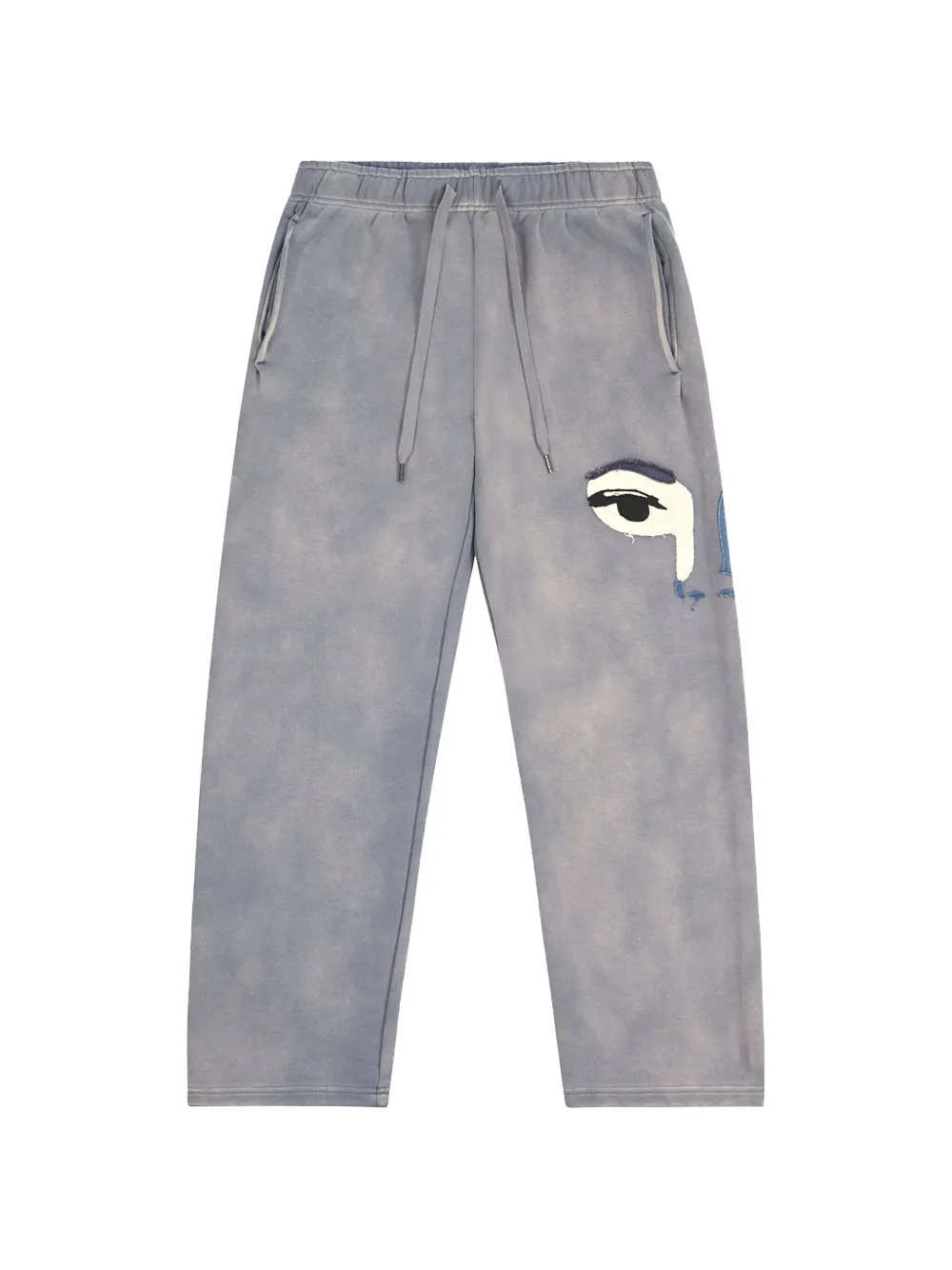 KidSuper eye-print track pants - Grigio