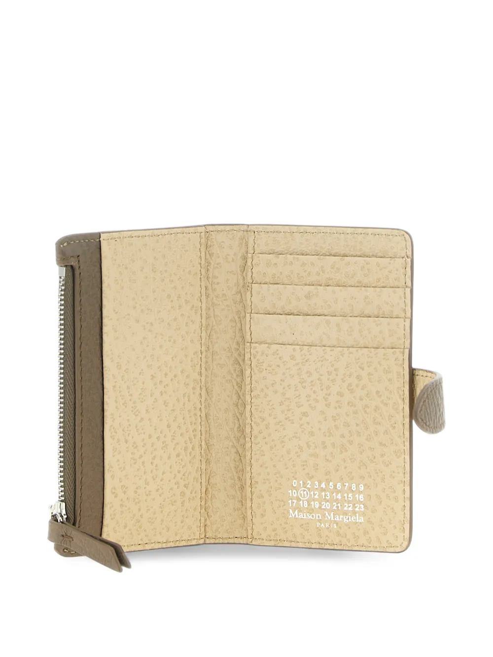 Maison Margiela Four Stitches zip card holder Bruin