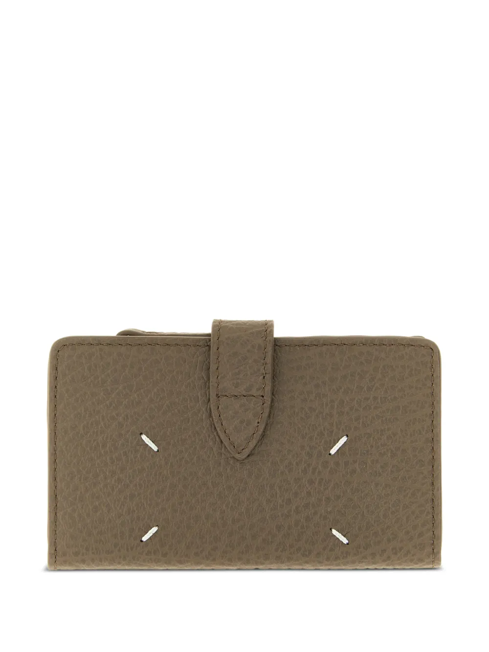 Maison Margiela Four Stitches zip card holder - Marrone
