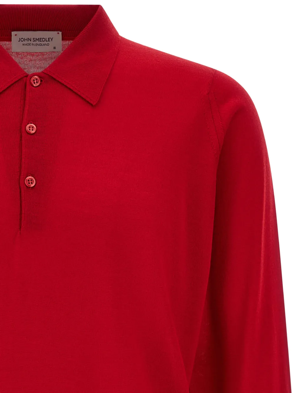 John Smedley Dorset long-sleeve polo shirt Rood