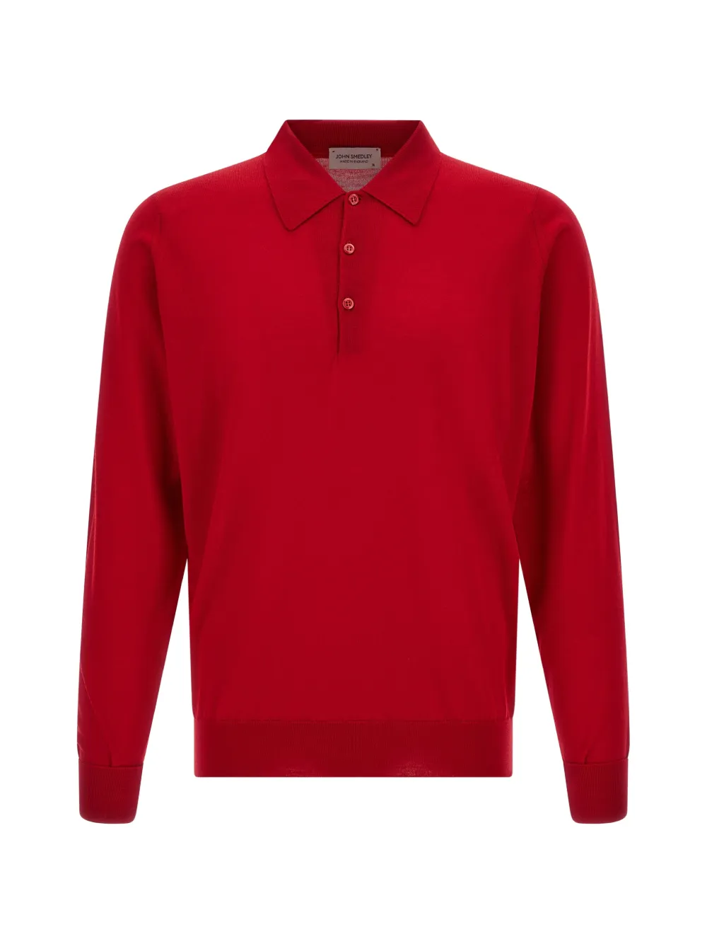 John Smedley Dorset long-sleeve polo shirt - Rosso