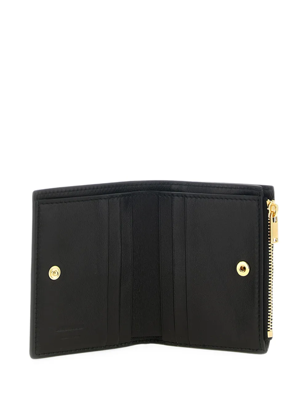 Jil Sander Linea stitching mini wallet Zwart