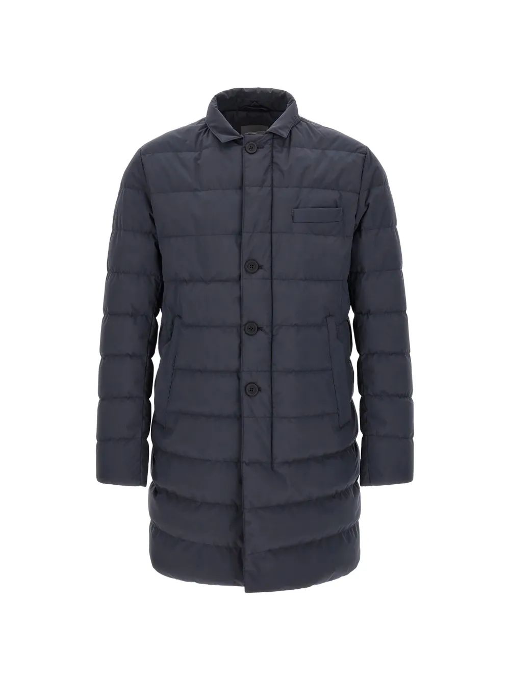 Herno Piumino Medio' quilted hooded down coat Blauw