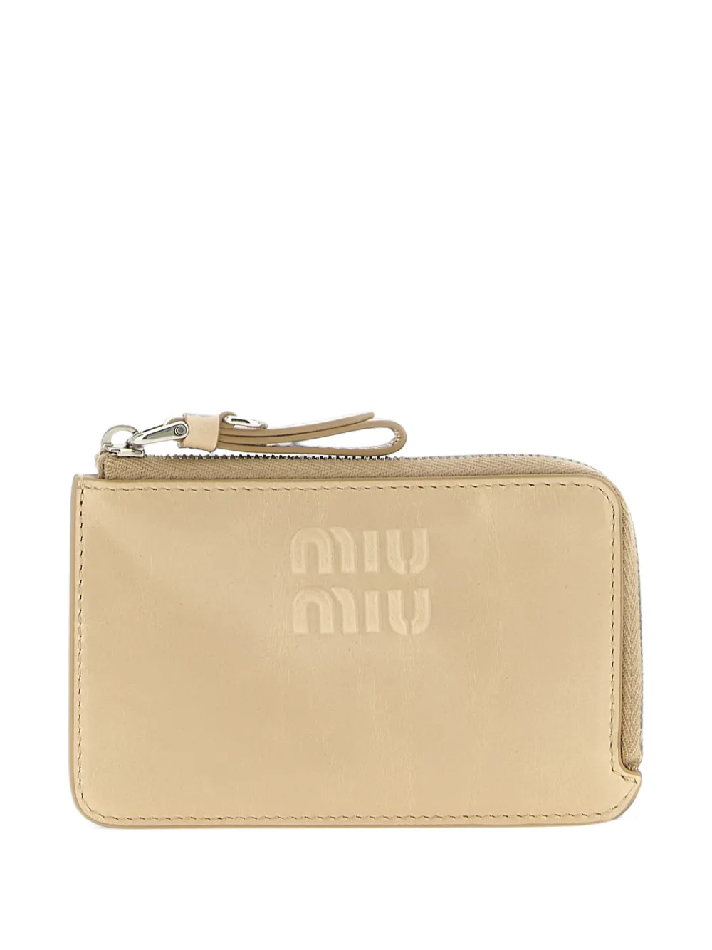 Miu Miu leather card holder - Toni neutri